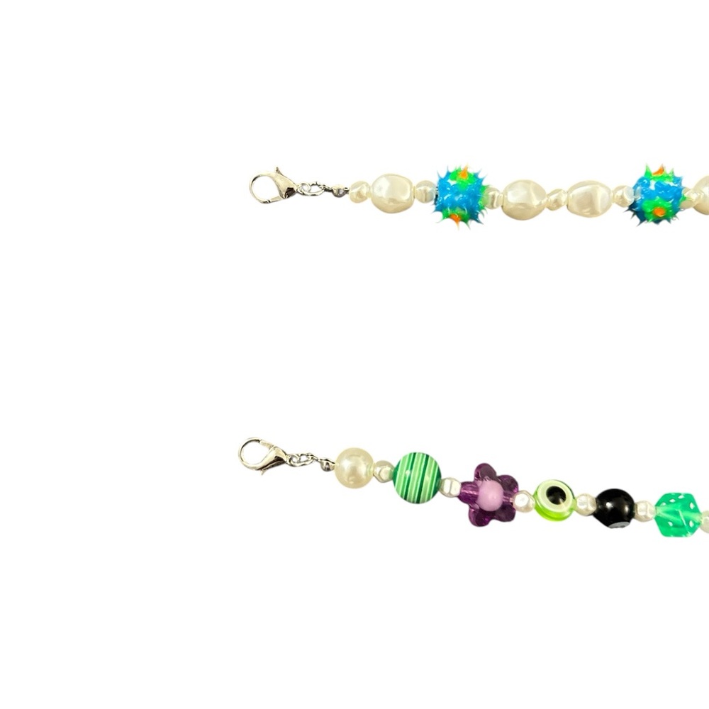 Y2K Colorful Beaded layered Necklaces - Picture 4 of 5